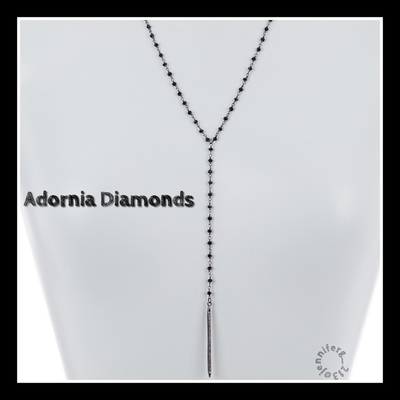 ADORNIA .30ct Spinal Diamond Spike Lariat Necklace - Picture 4 of 6